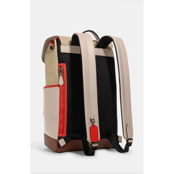 Coach Track Backpack Colorblock Signature Coach Stamp $678 - Picture 2 of 6